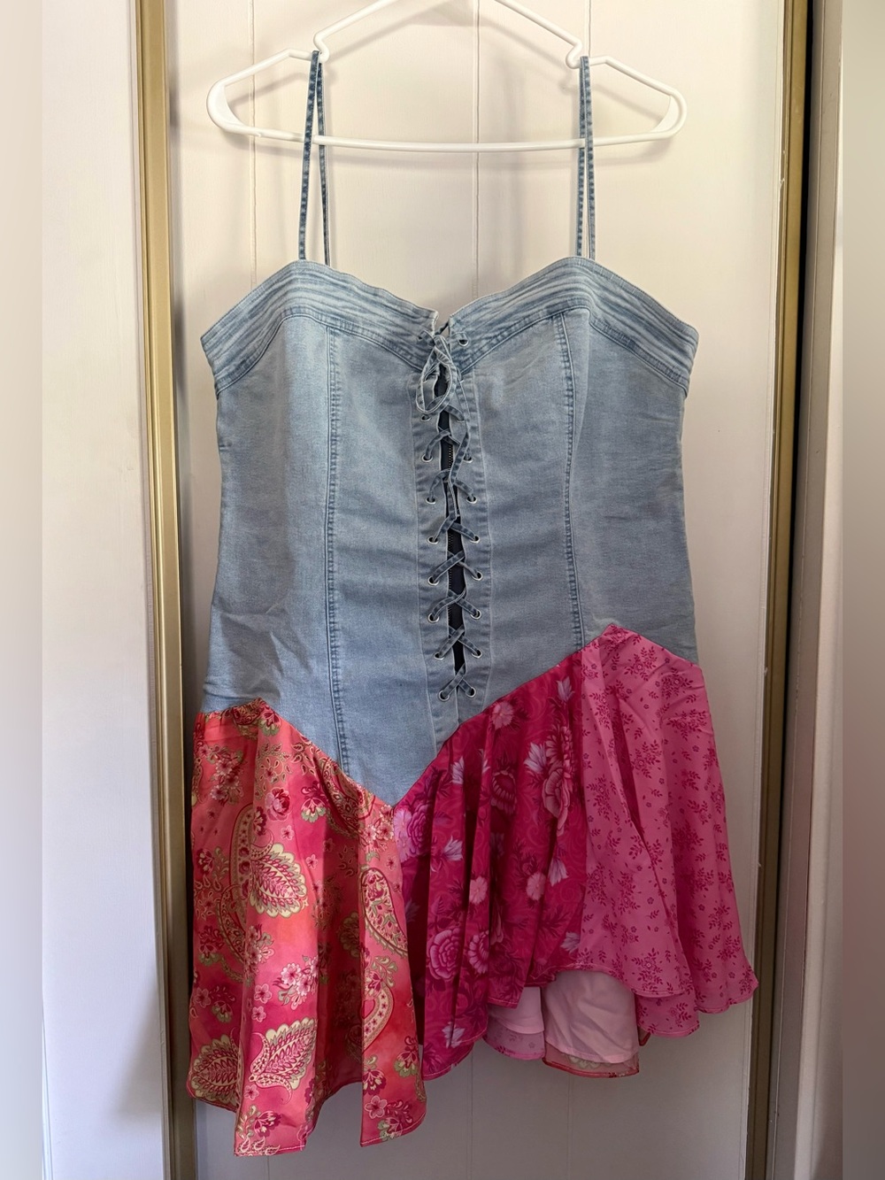 🆕 Dolls Kill Sugar Thrillz FLORAL RODEO MINI DRESS size 1x